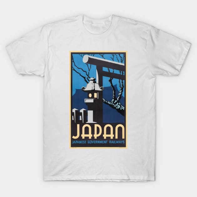 Japan Vintage Travel Poster 1934 T-Shirt by vintagetreasure